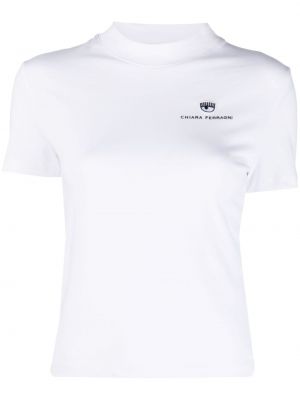 T-shirt ricamato Chiara Ferragni bianco