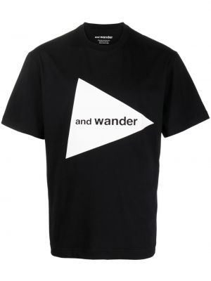 Тениска с принт от джърси And Wander