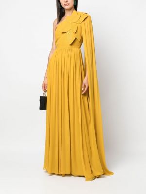 Hedvábné večerní šaty Elie Saab žluté
