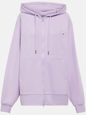 Hanorac cu glugă din bumbac din jerseu Adidas By Stella Mccartney violet