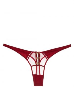 Hedvábné kalhotky string Kiki De Montparnasse červené