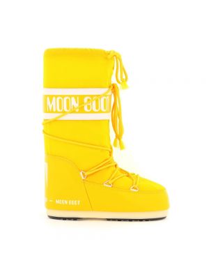 Botki zimowe Moon Boot żółte