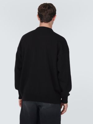 Jersey de lana de cachemir de tela jersey Balenciaga negro