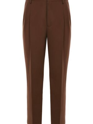 Шерстяные брюки Dries Van Noten коричневые