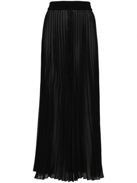 Fusta midi transparente plisat Peter Do negru