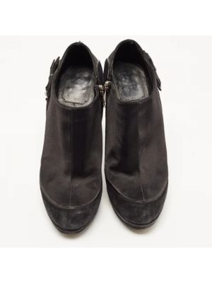 Botas de agua de raso Dior Vintage negro