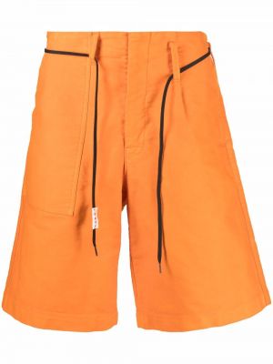 Puuvillased teksariidest lühikesed püksid Marni oranž