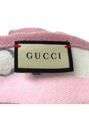 Szal wełniana Gucci Vintage różowa
