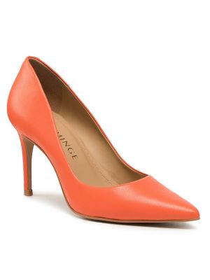 Полуотворени обувки с ток Eva Minge оранжево