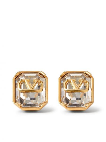 Kolczyki z kryształkami Valentino Garavani złote