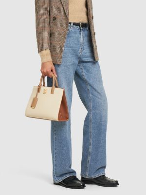 Δερμάτινη τσάντα shopper Burberry