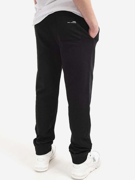 Spodnie sportowe bawełniane A.p.c. czarne