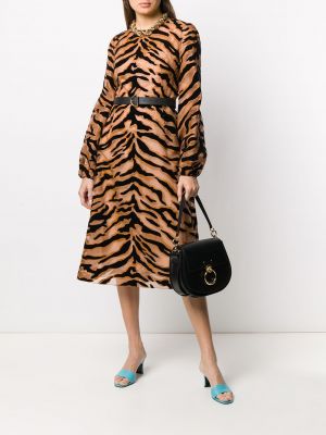 Vestido con rayas de tigre Dolce & Gabbana