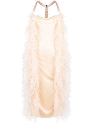 Sukienka midi w piórka Sportmax różowa