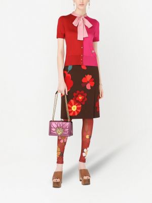 Leggings de flores Dolce & Gabbana rojo