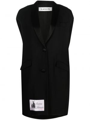 Ermeløs lang blazer Lanvin svart