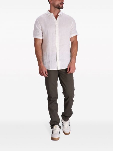 Lininė marškiniai Armani Exchange balta