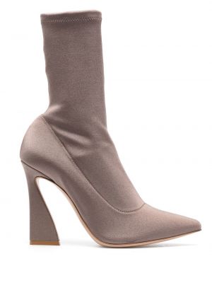 Bottines à bouts pointus Gianvito Rossi gris