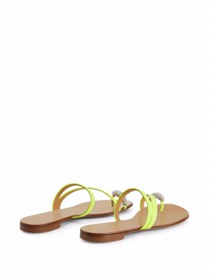 Křišťálové sandály Giuseppe Zanotti žluté