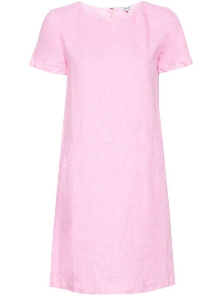 Lanena mini obleka Aspesi roza