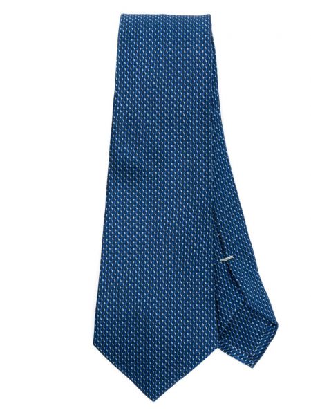 Jacquard selyem nyakkendő Canali kék