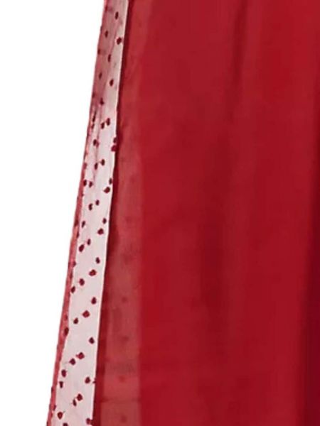 Przezroczysta jedwabna sukienka koktajlowa Kiki De Montparnasse czerwona