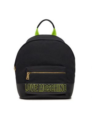 Plecak na zamek bawełniany Love Moschino czarny