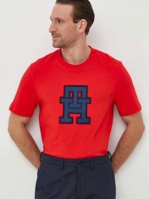 Bavlněné tričko s aplikacemi Tommy Hilfiger