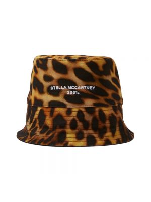 Mütze mit print mit leopardenmuster Stella Mccartney braun