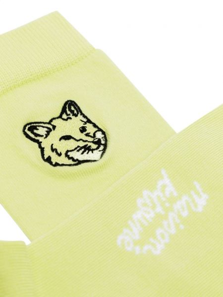 Bavlněné ponožky Maison Kitsuné žluté