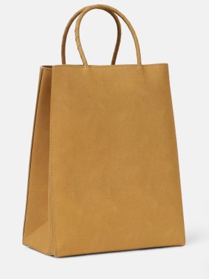 Δερμάτινη τσάντα shopper Bottega Veneta καφέ