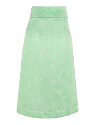 Žakárové midi sukně Jil Sander zelené