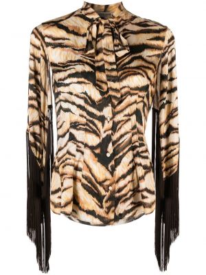 Hemd mit print mit tiger streifen Roberto Cavalli