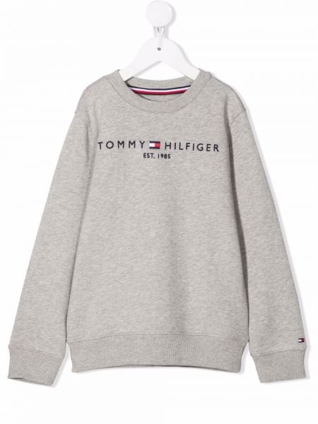 Trykt hettegenser for jenter Tommy Hilfiger Junior grå