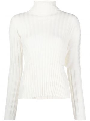 Асиметричен relaxed пуловер Iceberg бяло