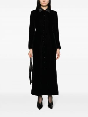 Sametový kabát Giorgio Armani černý