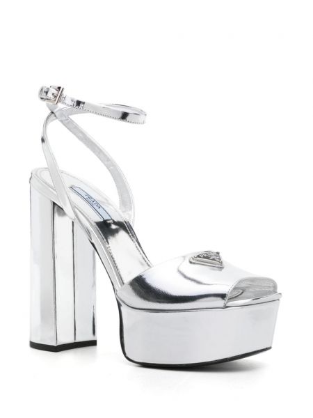 Sandalai su platforma Prada Pre-owned sidabrinė