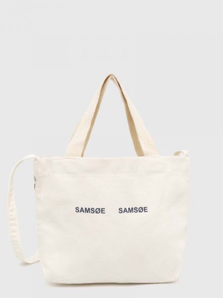 Pamučna torbica Samsoe Samsoe bež