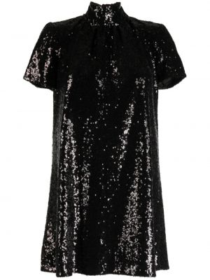 Вечерна рокля с пайети Staud черно