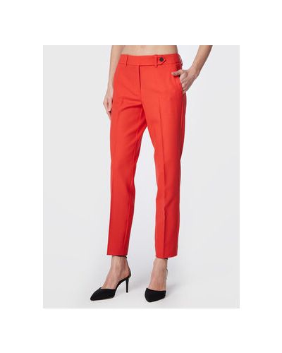 Marella Pantaloni din material Porto 31360426 Roșu Regular Fit
