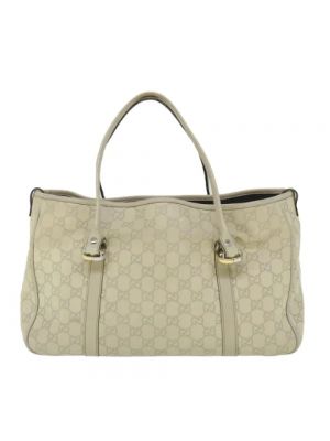 Shopper handtasche mit taschen Gucci Vintage weiß