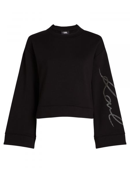 Gennemsigtig sweatshirt Karl Lagerfeld sort