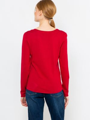 Tričko s dlhými rukávmi Camaieu červená