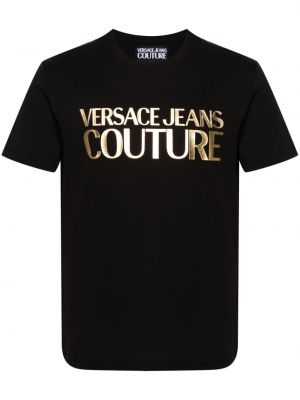 Памучна тениска с принт Versace Jeans Couture