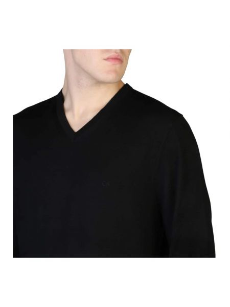 Jersey de tela jersey de lana Calvin Klein negro