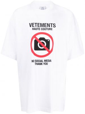 Koszula bawełniana Vetements biała