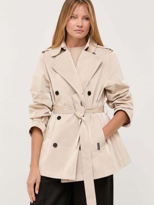 Oversized kabát Karl Lagerfeld bézs