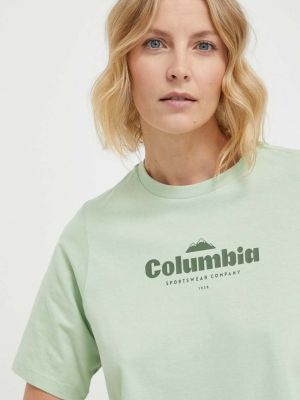 Koszulka bawełniana Columbia zielona