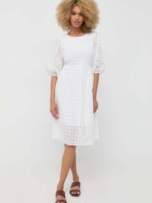 Pamučna mini haljina Notes Du Nord bijela