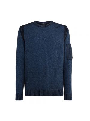 Sweter z okrągłym dekoltem C.p. Company niebieski